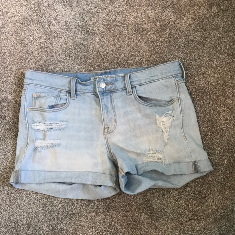 boyfriend style jean shorts